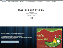 Tablet Screenshot of maliciousart.com
